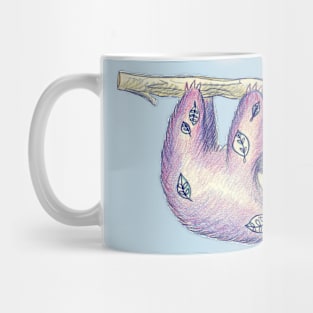 Purple Leaf Sloth Mug